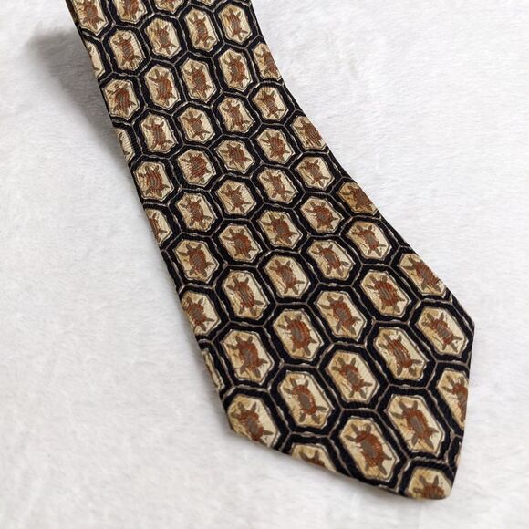 Vintage Men's 100% Silk Tie Abstract Print - By KASPER - Picture 6 of 15